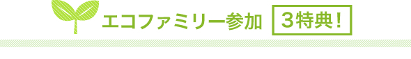 エコファミリー参加3特典