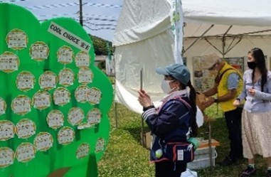 古賀市環境展で「エコふぁみ・うちエコ診断・COOL CHOICE」を紹介