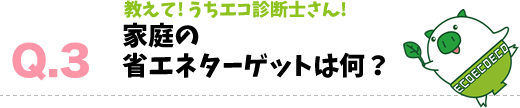 Q3家庭の省エネターゲットは何？