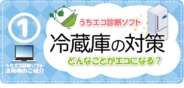 うちエコ診断ソフト活用例のご紹介1　冷蔵庫の対策　どんなことがエコになる？