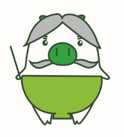 説明するエコ博士の画像です