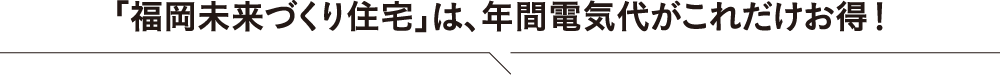 「福岡未来づくり住宅」は、年間電気代がこれだけお得！