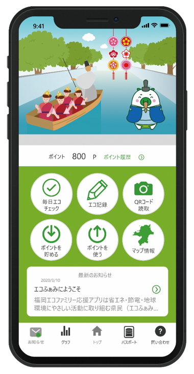エコふぁみ画面